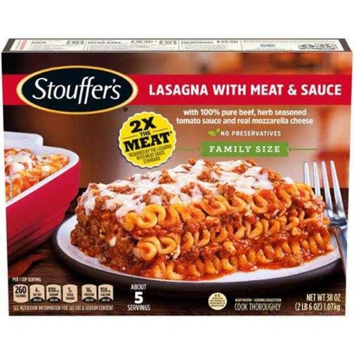 [013800143334] Stouffer's Lasagna with Meat & Sauce 38 oz