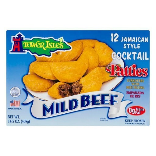 [073773121449] Tower Isles Jamaican Style Cocktail Patties Mild 12 ct