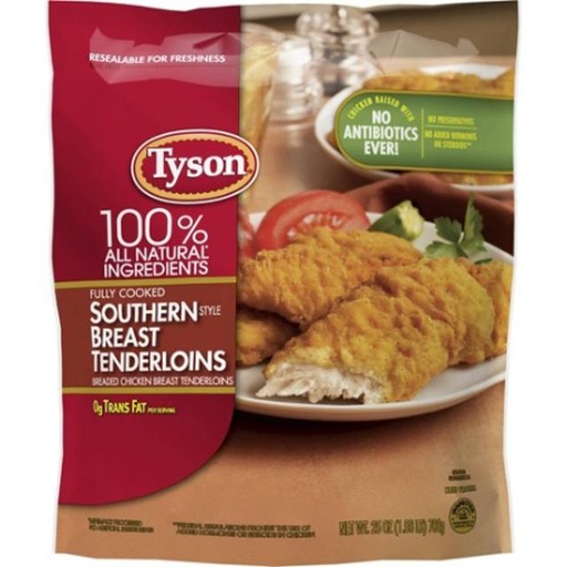 [023700014856] Tyson Southern Style Chicken Breast Tenderloins 25 oz