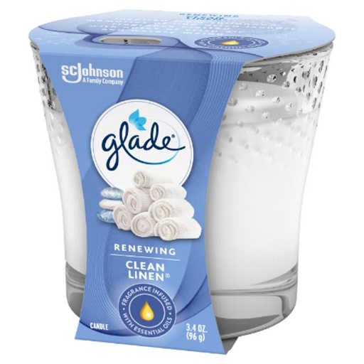 [046500769580] Glade Renewing Clean Linen Candle 3.4 oz