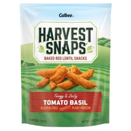 [071146003019] Harvest Snaps Gluten-Free Baked Red Lentil Snacks Tangy & Zesty Tomato Basil 3 oz