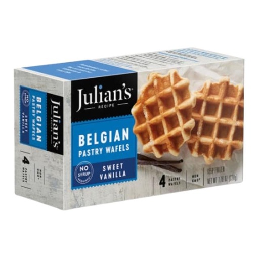 [855971002207] Julian’s Protien Belgian Waffles Sweet Vanilla 7.76 oz