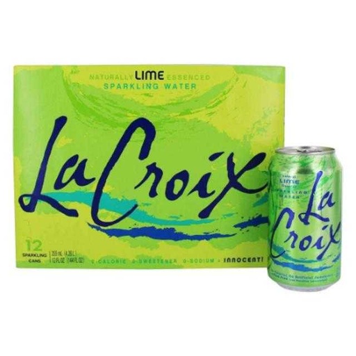 [073360233418] Lacroix Sparkling Water Lime 12 Pack 12 oz