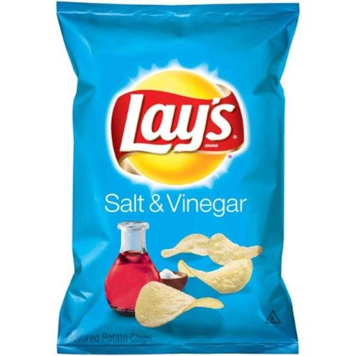 [028400017503] Lay's Salt & Vinegar Potato Chips 6.5 oz