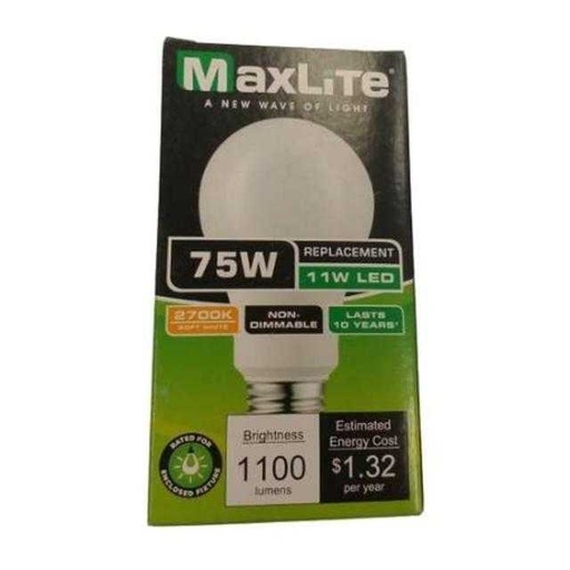 [767627116858] Maxlite Light Bulb 75W 1 ct