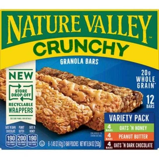 [016000411265] Nature Valley Crunchy Granola Bars Variety Pack 12 ct 8.94 oz