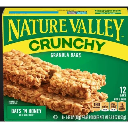 [016000264601] Nature Valley Oats 'N Honey Crunchy Granola Bars 12 ct 8.94 oz