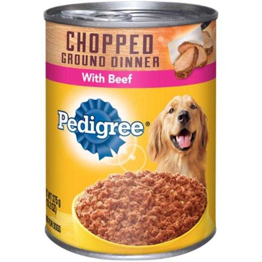 [023100010045] Pedigree Chopped Ground Dinner with Beef Dog Food 375 g