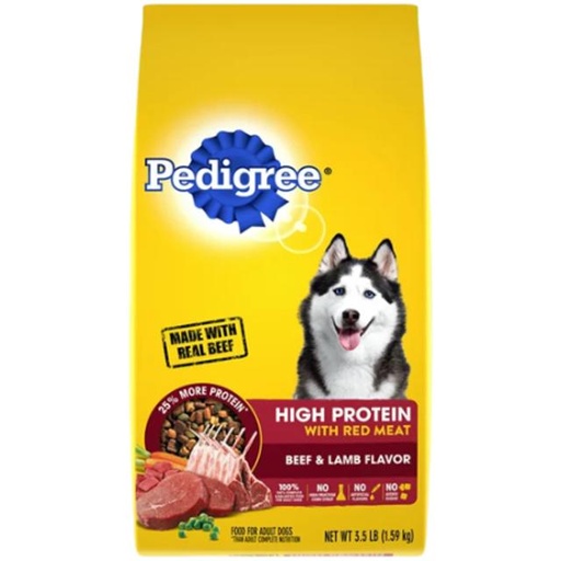 [023100125541] Pedigree High Protein Beef & Lamb Adult Dog Food 3.5 lb