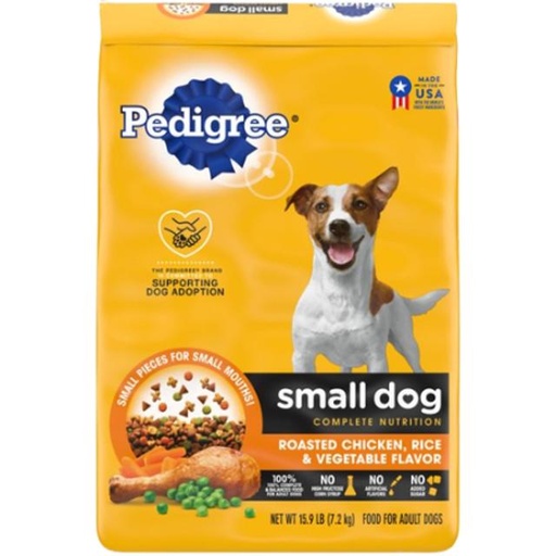 [023100143668] Pedigree Small Steak, Rice & Vegetable Flavor Dog Food 14 lb