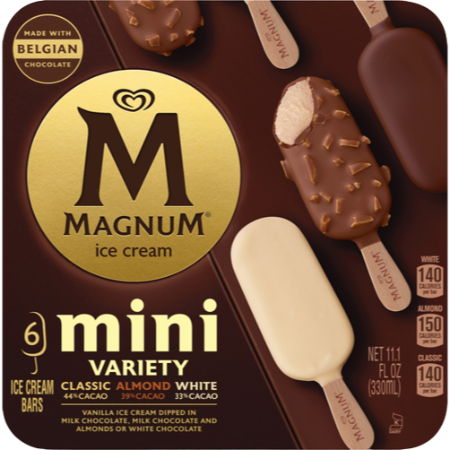 [077567369871] Magnum Mini Variety Pack Ice Cream Bar 6 ct 11.1 oz