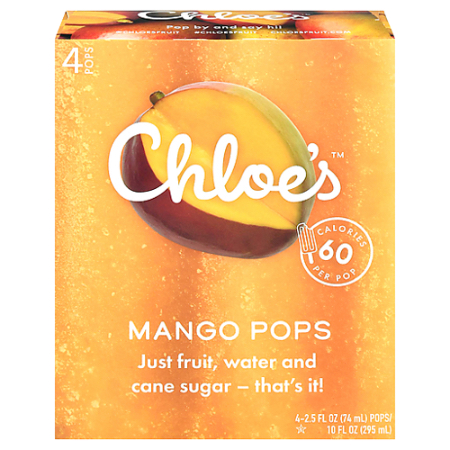 [852838005012] Chloe's Mango Pops 4 ct 2.5 oz