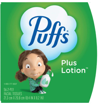 [037000348641] Puff Plus Lotion Facial Tissues 56 ct
