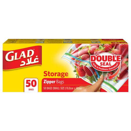 [012587600337] Glad Storage Zipper Bags 50 ct