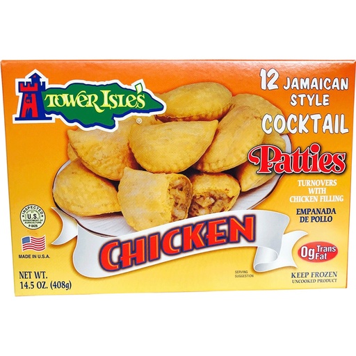 [073773122446] Tower Isles Jamaican Style Cocktail Chicken Patties 12 ct