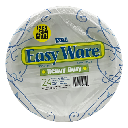 [074688151149] Easy Ware Heavy Duty Paper Plates 24 ct