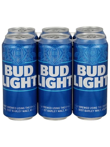 [01810622] Bud Light Beer 6 pk 12 oz Cans