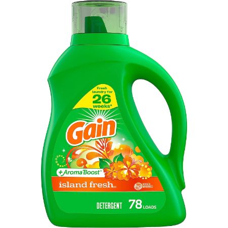 [037000769729] Gain + Aroma Boost Island Fresh Liquid Laundry Detergent 113 oz