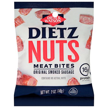 [031506230028] Dietz Nuts Meat Bites Original Smoked Sausage 2 oz
