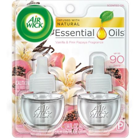 [062338006246] Air Wick Essential Vanilla & Pink Papa 2 ct 1.34 oz