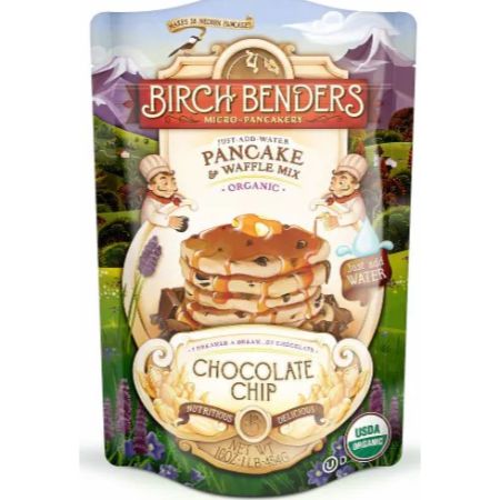 [856017003400] Birch Benders Pancake and Waffle Mix Organic Chocolate Chip 16 oz