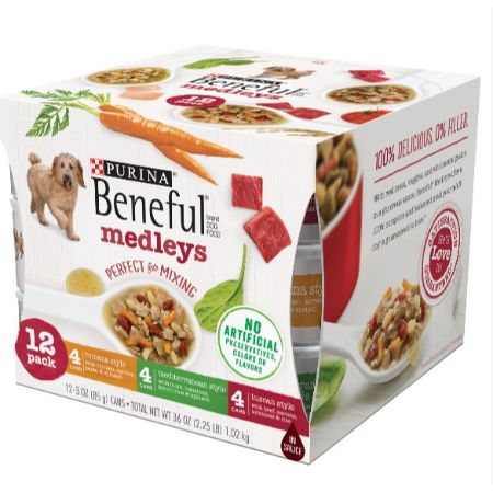 [017800155120] Purina Beneful Medleys Dog Food Variety Pack 36 oz